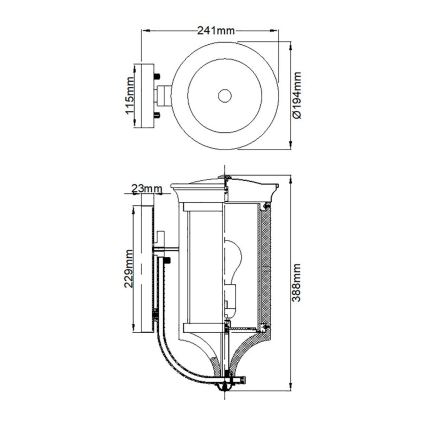 Feiss - Outdoor wall light MERRILL 1xE27/60W/230V IP44