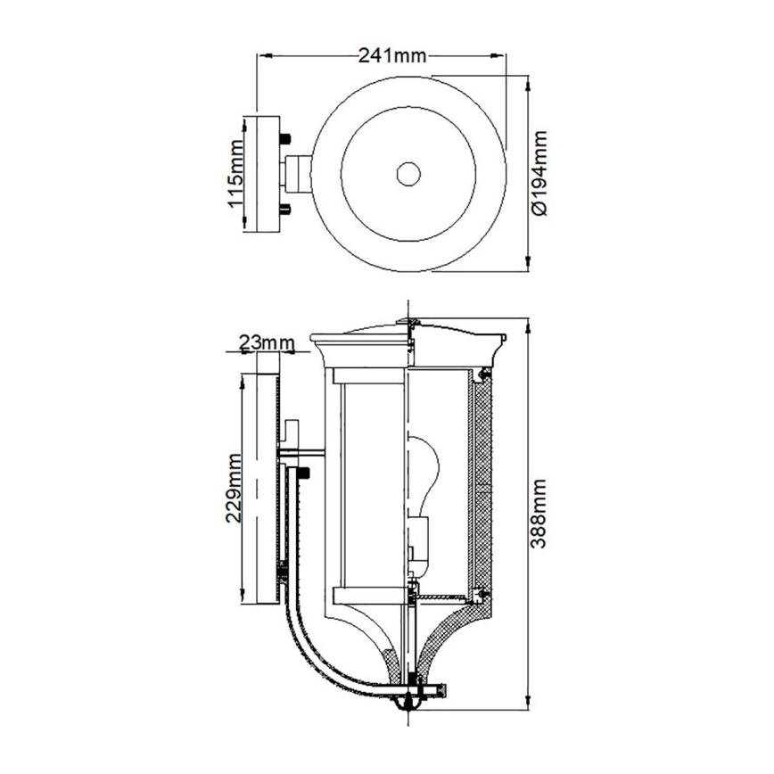 Feiss - Outdoor wall light MERRILL 1xE27/60W/230V IP44