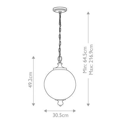 Feiss - Chandelier on a chain PARKMAN 1xE27/60W/230V
