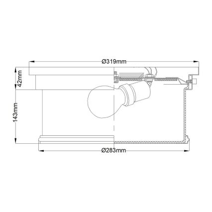 Feiss - Bathroom ceiling light PAYNE 2xE27/60W/230V IP44 matte chrome