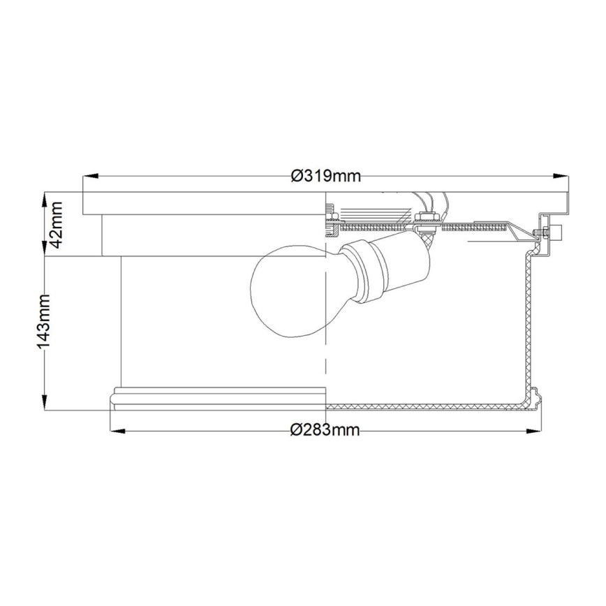 Feiss - Bathroom ceiling light PAYNE 2xE27/60W/230V IP44 matte chrome