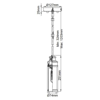 Feiss - LED Bathroom chandelier on a pole PAYNE 1xG9/3W/230V IP44