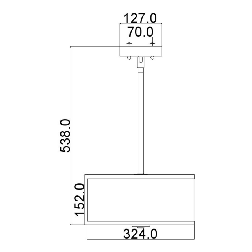 Feiss - Surface-mounted chandelier PROSPECT PARK 2xE27/60W/230V