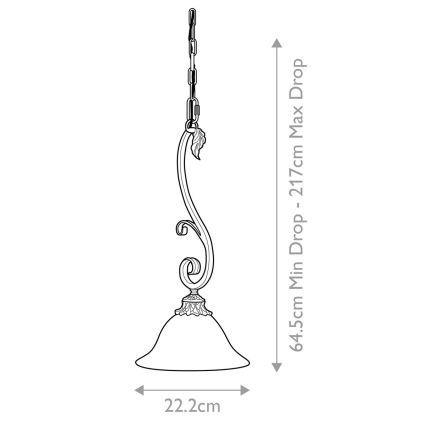 Feiss - Chandelier on a chain SONOMA VALLEY 1xE27/60W/230V