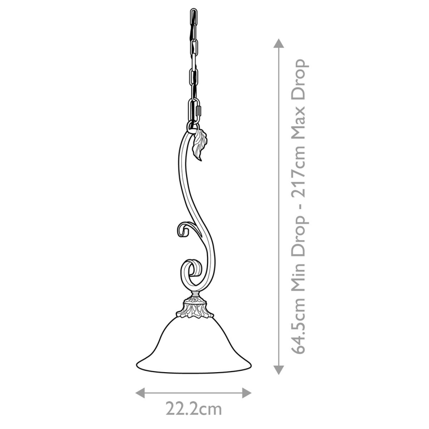 Feiss - Chandelier on a chain SONOMA VALLEY 1xE27/60W/230V