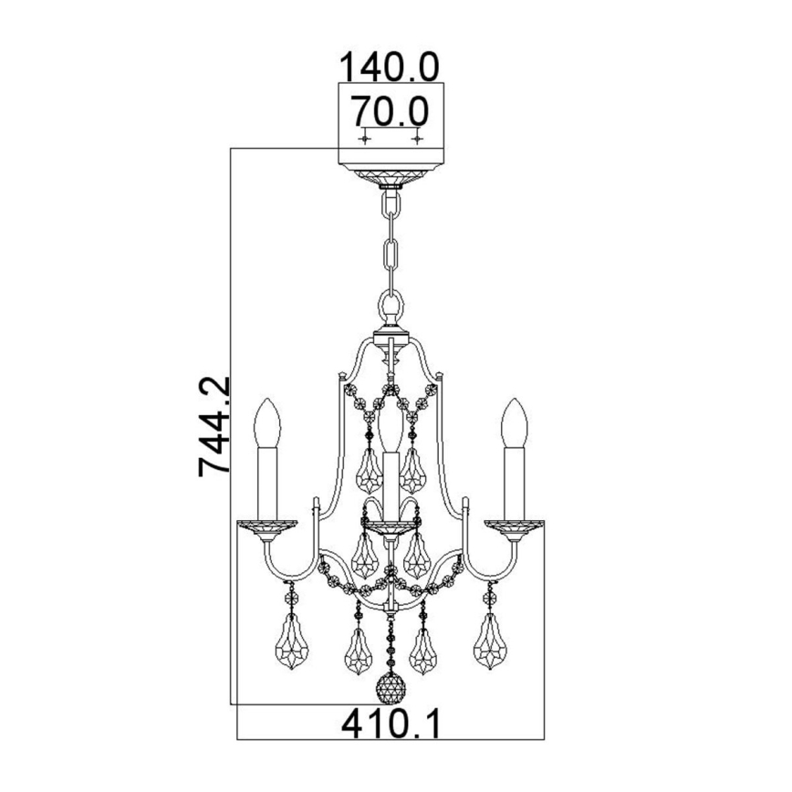 Feiss - Chandelier on a chain VALENTINA 4xE14/60W/230V