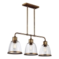 Feiss - HOBSON 3-Light Rod Pendant 3xE27/60W/230V Bronze