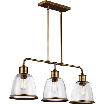 Feiss - HOBSON 3-Light Rod Pendant 3xE27/60W/230V Bronze