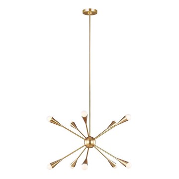 Feiss - LED Chandelier on a pole JAX 10xG9/3W/230V gold
