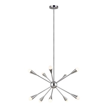 Feiss - LED Chandelier on a pole JAX 10xG9/3W/230V shiny chrome