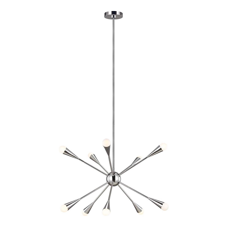 Feiss - LED Chandelier on a pole JAX 10xG9/3W/230V shiny chrome