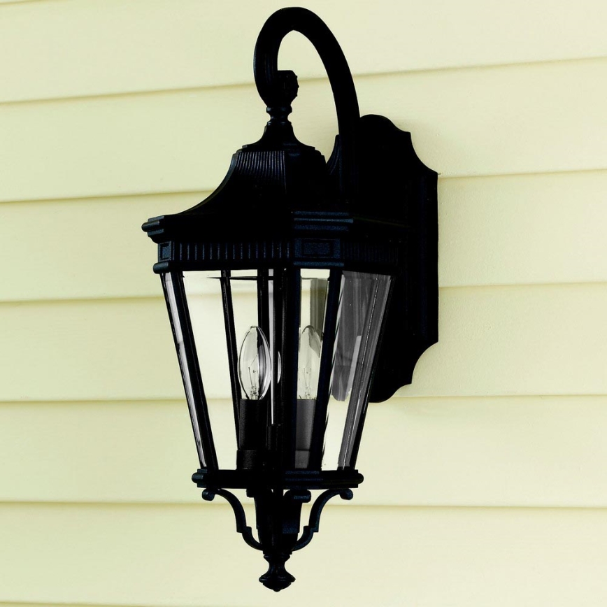 Feiss - Outdoor wall light COTSWOLD LANE 2xE14/60W/230V IP44 black