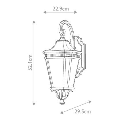 Feiss - Outdoor wall light COTSWOLD LANE 2xE14/60W/230V IP44 black