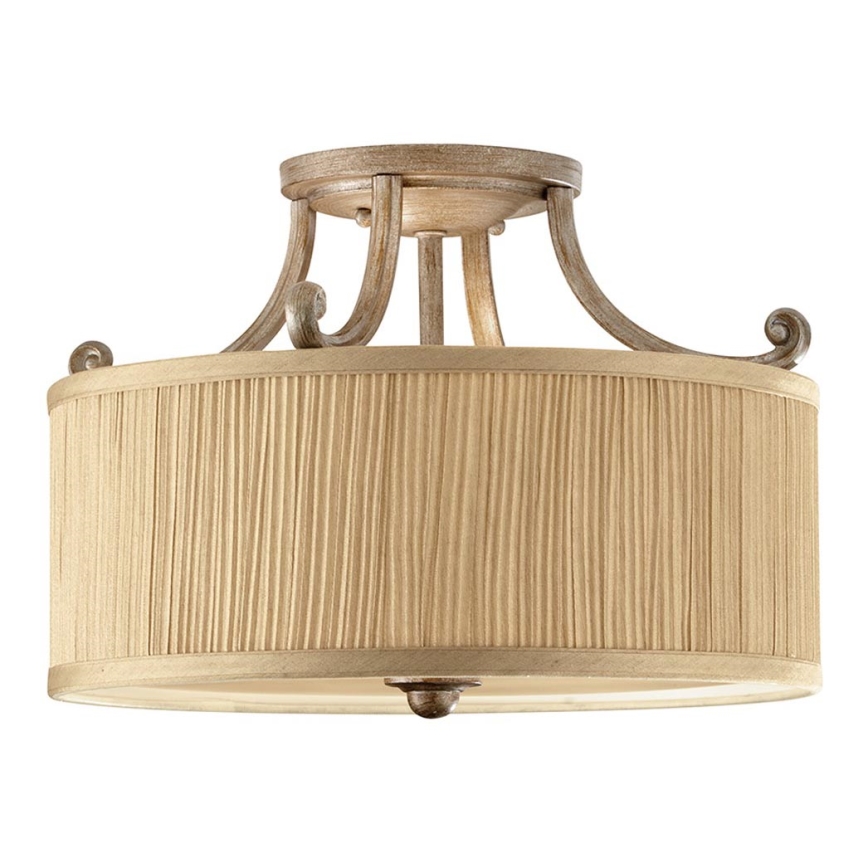 Feiss - Surface-mounted chandelier ABBEY 3xE27/100W/230V beige