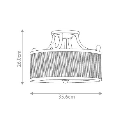 Feiss - Surface-mounted chandelier ABBEY 3xE27/100W/230V beige
