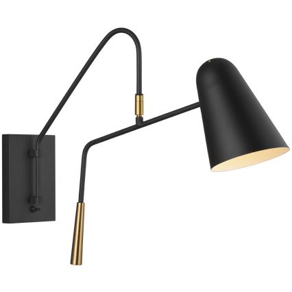 Feiss - Wall lamp SIMON 1xE27/60W/230V black/gold