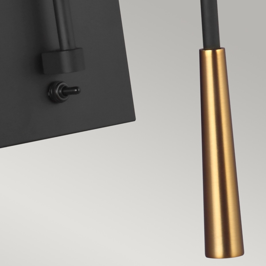 Feiss - Wall lamp SIMON 1xE27/60W/230V black/gold