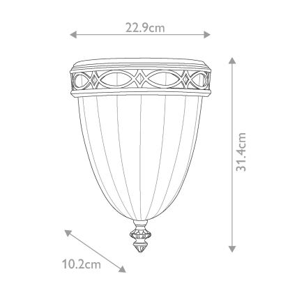 Feiss - Wall light DRAWING ROOM 1xE27/60W/230V bronze