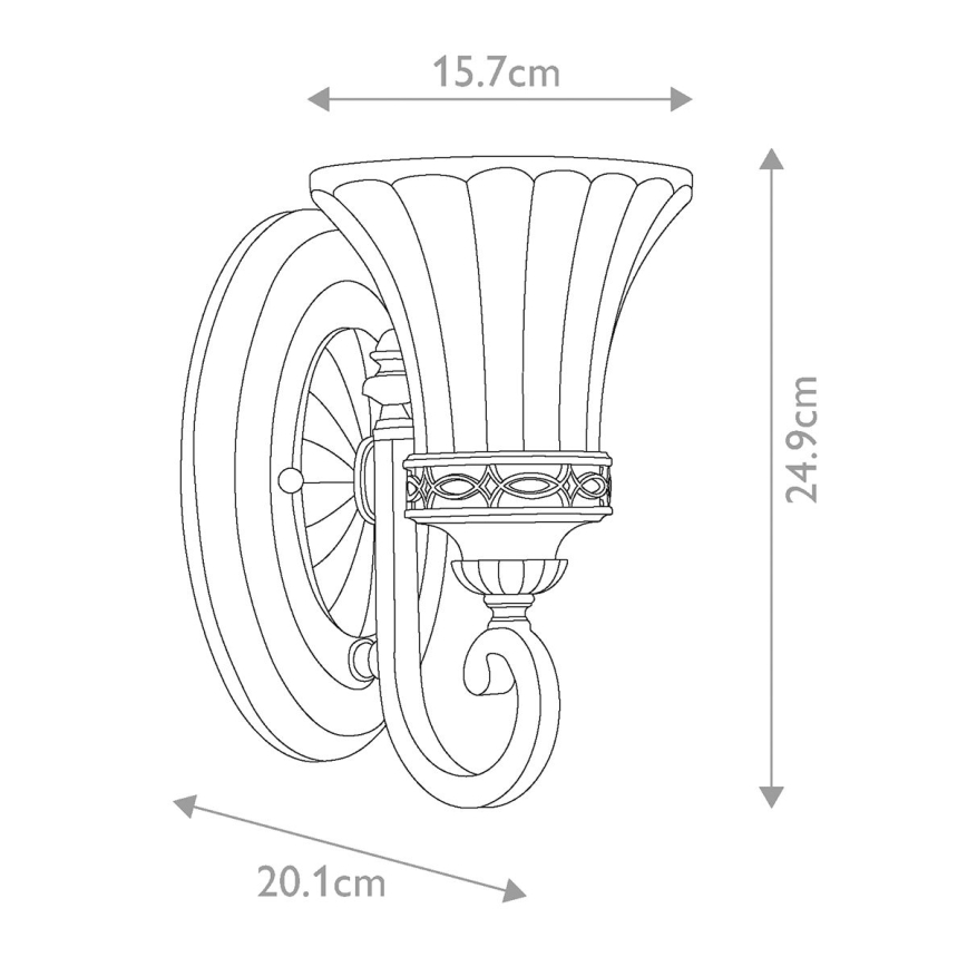 Feiss - Wall light DRAWING ROOM 1xE27/60W/230V