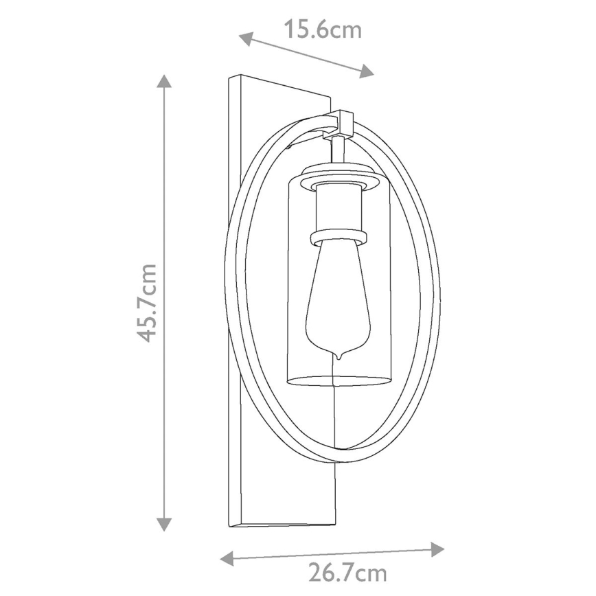 Feiss - Wall light MARLENA 1xE27/60W/230V anthracite