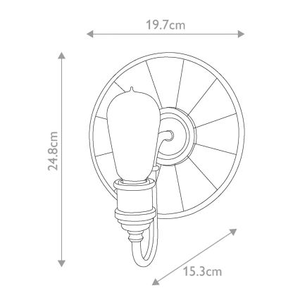 Feiss - Wall light URBAN RENEWAL 1xE27/100W/230V bronze