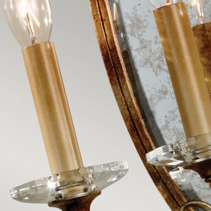 Feiss - Wall light VALENTINA 3xE14/60W/230V brass