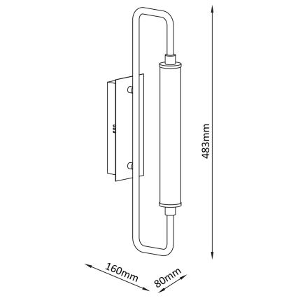 FELICJA LED Wall Light 10W/230V 4000K Black