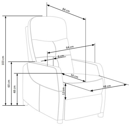 FELIPE Adjustable Reclining Armchair — Dark Green