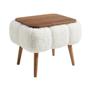 FELPO coffee table 35x45 cm white/walnut