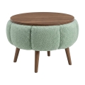 FELPO coffee table Ø 45 cm, green/walnut