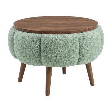 FELPO coffee table Ø 45 cm, green/walnut