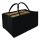 Felt wood basket with handles 27x50 cm black