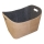 Felt wood basket with handles 35x55 cm beige