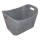 Felt wood basket with handles 35x55 cm grey
