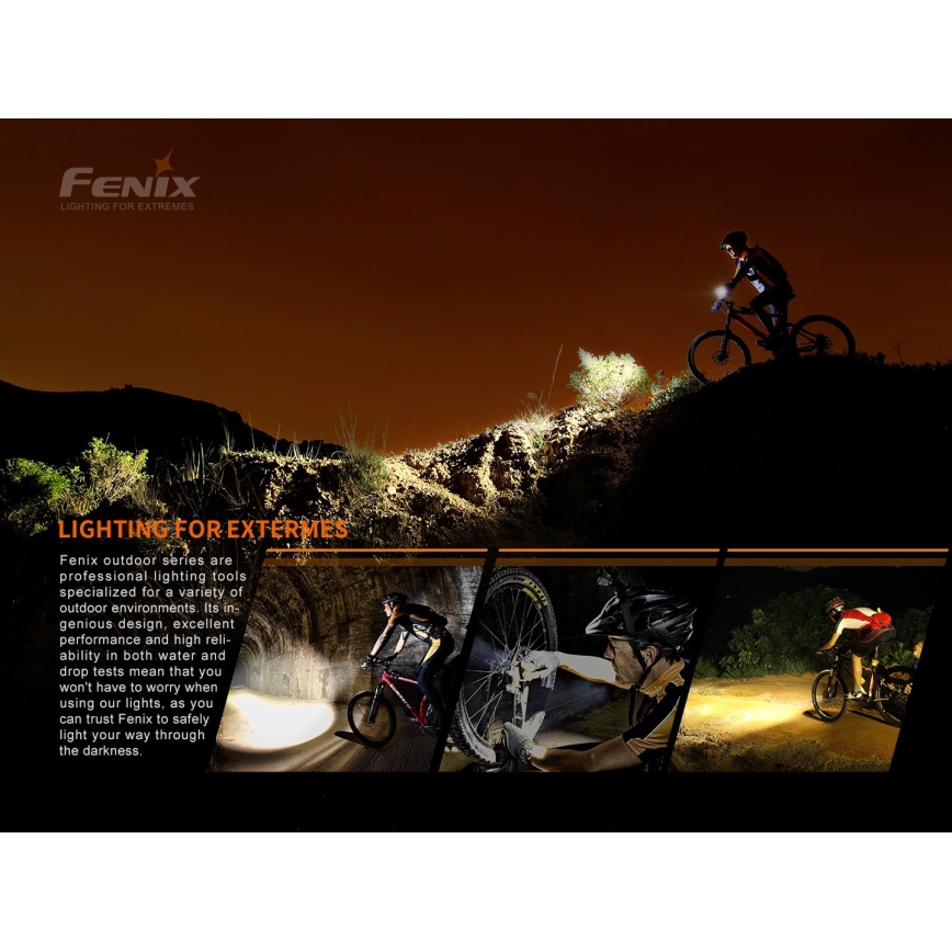 Fenix BC05RV20 - LED Rechargeable bicycle flashlight LED/USB IP66 15 lm 120 hrs
