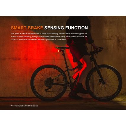 Fenix BC06R - LED Dimmable rechargeable bike light LED/USB IP66 90 lm 24,5 h 560 mAh