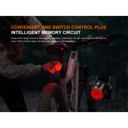Fenix BC06R - LED Dimmable rechargeable bike light LED/USB IP66 90 lm 24,5 h 560 mAh