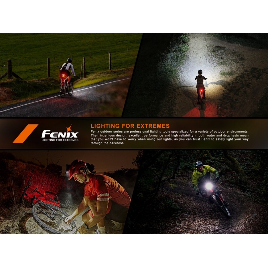Fenix BC06R - LED Dimmable rechargeable bike light LED/USB IP66 90 lm 24,5 h 560 mAh