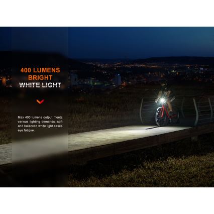 Fenix BC15R-LED Dimmable rechargeable bike light LED/USB IP66 400 lm 31,5 hours