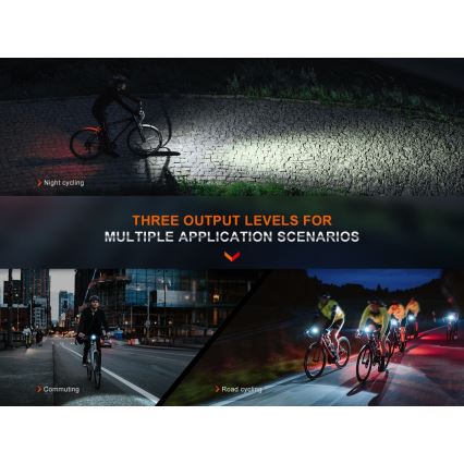 Fenix BC15R-LED Dimmable rechargeable bike light LED/USB IP66 400 lm 31,5 hours