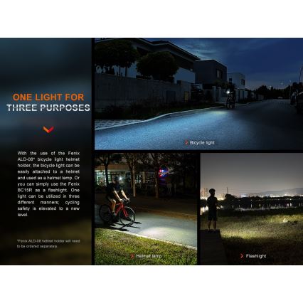 Fenix BC15R-LED Dimmable rechargeable bike light LED/USB IP66 400 lm 31,5 hours