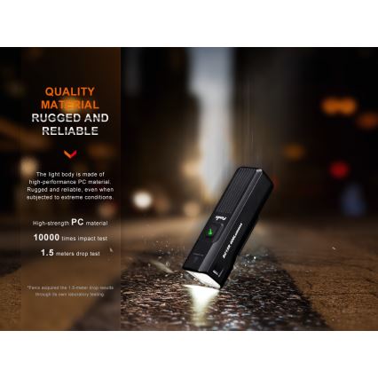 Fenix BC15R-LED Dimmable rechargeable bike light LED/USB IP66 400 lm 31,5 hours