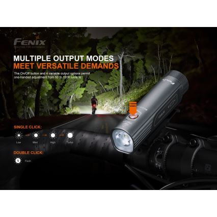 Fenix BC21RV30 - LED Rechargeable bicycle light LED/USB IP68 1200 lm 33 hrs