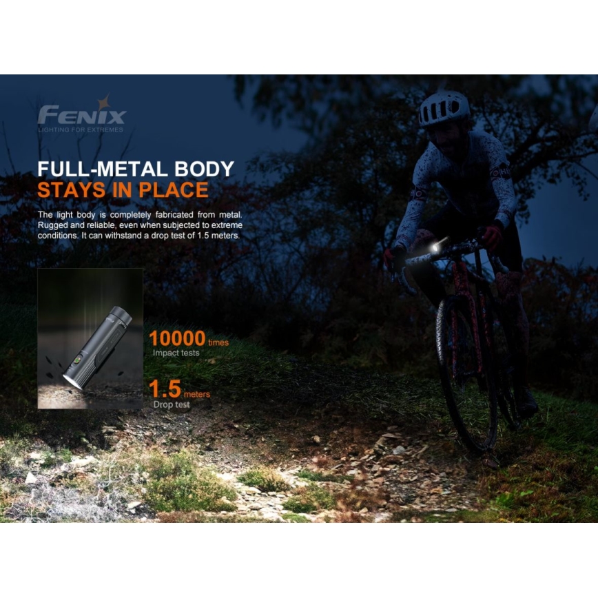 Fenix BC21RV30 - LED Rechargeable bicycle light LED/USB IP68 1200 lm 33 hrs