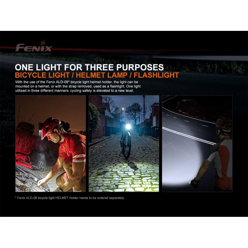 Fenix BC21RV30 - LED Rechargeable bicycle light LED/USB IP68 1200 lm 33 hrs
