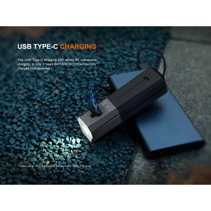 Fenix BC22R - Dimmable Rechargeable Bike Light LED/USB 3400 mAh IP66 1400 lm 41 h Black