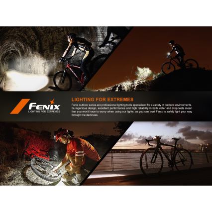 Fenix BC22R - Dimmable Rechargeable Bike Light LED/USB 3400 mAh IP66 1400 lm 41 h Black