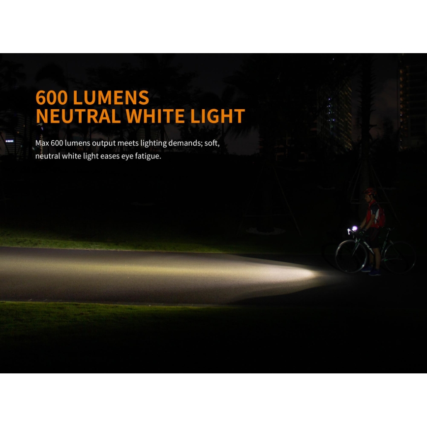 Fenix BC25R - LED Rechargeable bicycle ligh LED/USB IP66 600 lm 36 hrs
