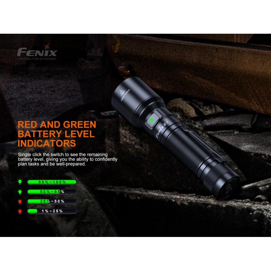 Fenix C7 - Dimmable Rechargeable LED Flashlight LED/1x21700 IP68 3000 lm 68 h