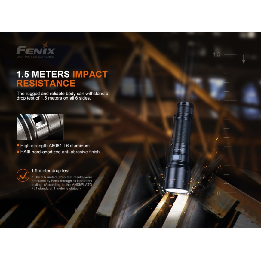 Fenix C7 - Dimmable Rechargeable LED Flashlight LED/1x21700 IP68 3000 lm 68 h